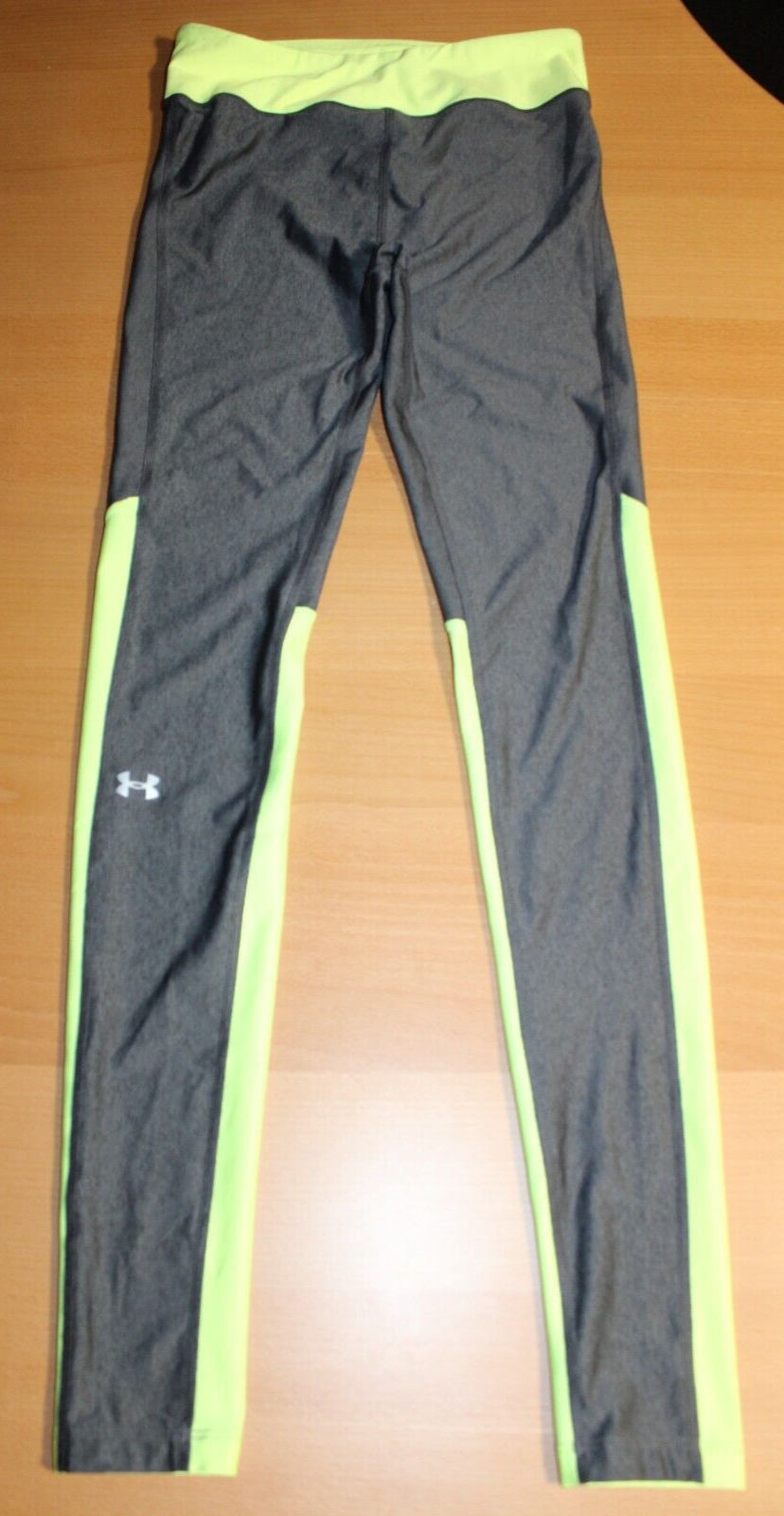 Under Armour Heatgear Alpha Compression Legging SM Small Gray / Yellow 1248506