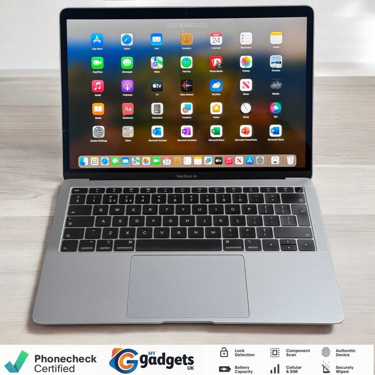 Apple MacBook Air 2019 13in i5 8GB RAM 256GB SSD MS Office