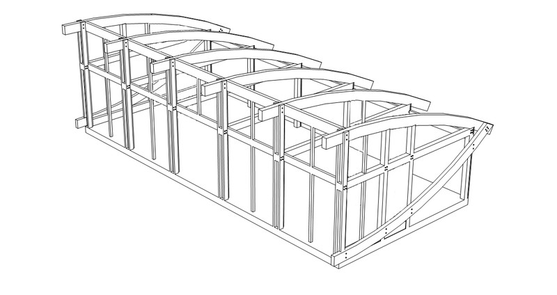1080 ft2 TIMBER FRAME POOL HOUSE KIT ENGINEERED WOOD PREFAB BUILDING CABIN EASY - thumbnail 10