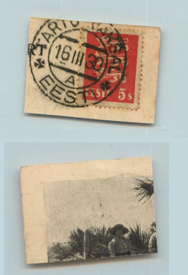 Estonia 🇪🇪 1930 SC 93 used Tartu cover cut . f9214 - Image 2 of 2