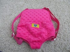 Build A Bear Pink Carrier Front / Rear Pack Fleece Minky Dot Adjustable Straps