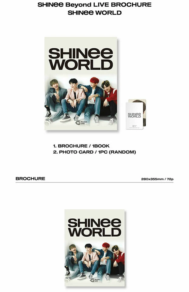 SHINEE BEYOND LIVE BROCHURE [SHINEE WORLD] 72p Brochure+Foto Karte K-POP SEALED - Bild 3 von 4
