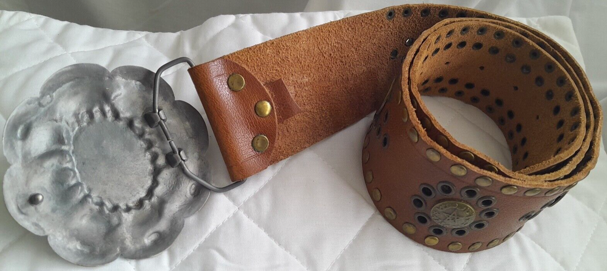 Moroccan Empire Cherifien Belt Authentic Vintage Moroccan Empire Cherifien Brown Leather  main image 3