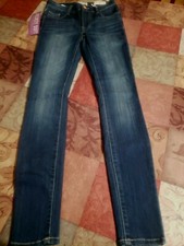 Cello Skinny Stretch Blue Jeans Women's Mid Rise Dark Wash Size 0 New With Tags