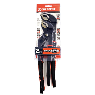 Crescent 2pc 10" & 12" Waterpump Grip Zone Tongue and Groove Plier Set - Picture 4 of 4