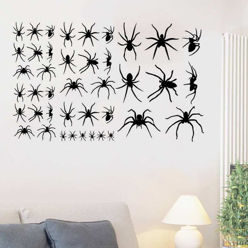 Autocollant Mural Araignée Noir Mat - Mein-motiv.com - Décoration Amovible