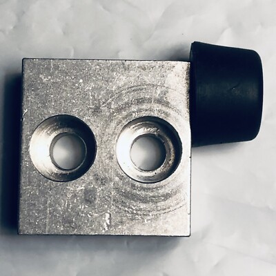 Aluminum Block With Rubber Bumper Overtravel Stop Block 1.5  X 1.5  Lot Of 2