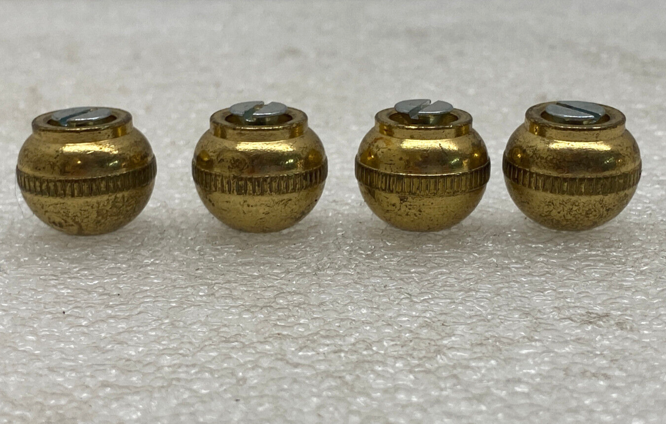 4 Antique Brass Mantel Clock Feet eBay