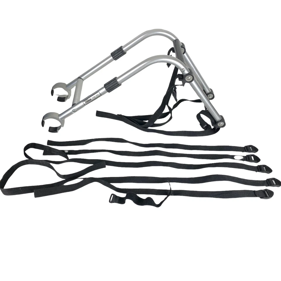 Casa rodante Topline montaje en escalera estante de aluminio para 2 bicicletas se adapta a cualquier bicicleta remolque de viaje Foto 2 de 4