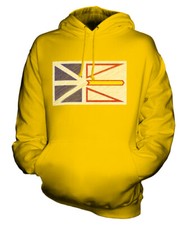 NEWFOUNDLAND AND LABRADOR STATE SCRIBBLE FLAG UNISEX HOODIE TOP GIFT FOOTBALL