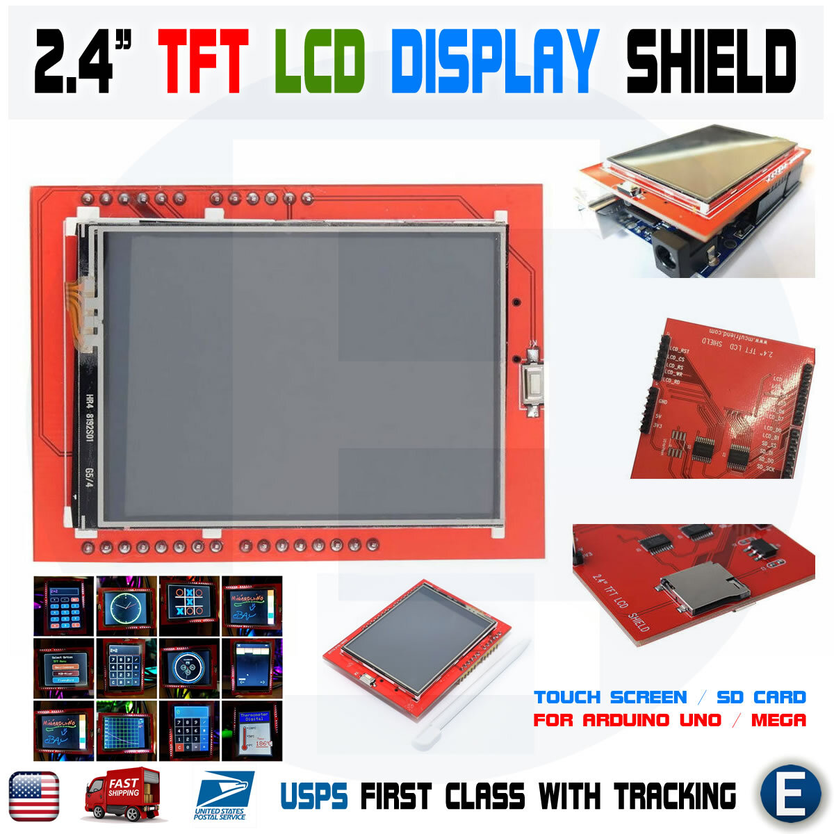 2.8 pouces TFT LCD écran tactile LCD Shield Kit avec carte TF pour