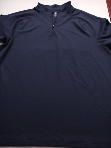 RHONE Men's Mock Neck 1/4 ZIP Nylon/Elastine (X) Dark Blue Top - Picture 3 of 7