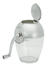 1L / 1000ml Chrome Portable Manual Ice Crusher Shredding Machine Crank Handle