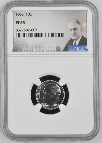 1963 Roosevelt Dime 10C NGC PF65