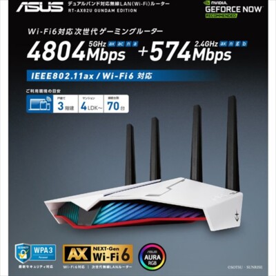 ASUS RT-AX82U GUNDAM EDITION Dual Band Gaming Router WiFi 6 4804+ 