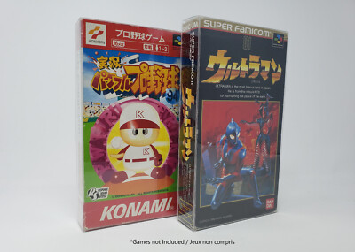 10 pcs BOX PROTECTOR FOR SUPER FAMICOM SFC CIB GAME CLEAR PLASTIC CASE