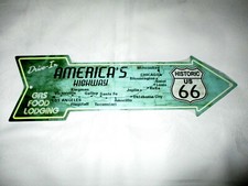 **Unique ROUTE 66 'America's Hwy' Metal Arrow Sign #01b - NEW**