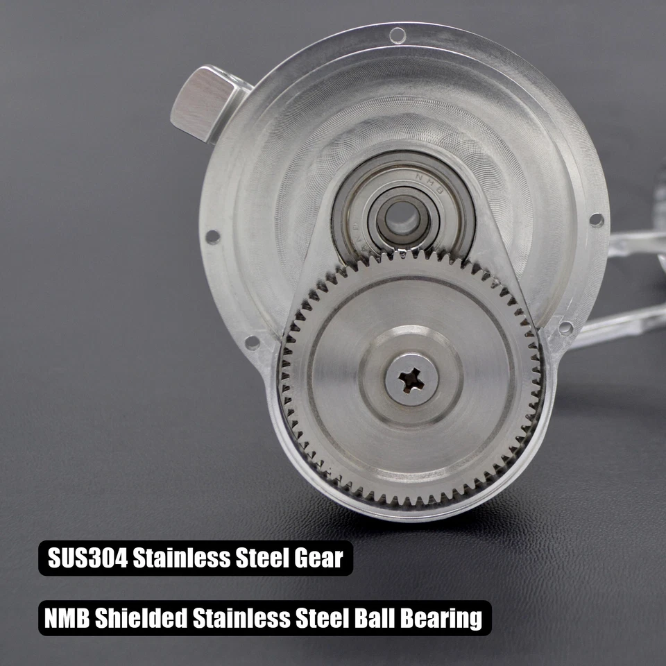 CAMEKOON Conventional Saltwater Lever Drag Surf Fishing Full Metal Trolling Reel - Image 4 of 4