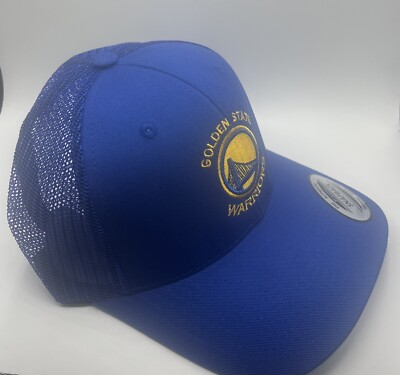 Golden State Warriors NBA  Blue Yellow Hat Cap Snapback Trucker YUPOONG (20H)
