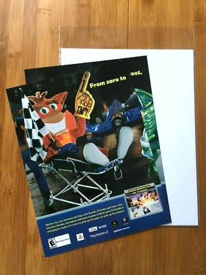 Crash: Nitro Kart PS2 2003 Print Ad/Poster Official Bandicoot