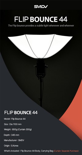 SMDV FLIP BOUNCE 44 con Bolsa/Estudio Fotografía Difusor de Luz Superior Efecto Techo - Imagen 2 de 14