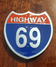 Highway 69 Metal Belt Buckle Novelty Item