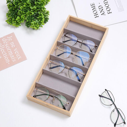 Sonnenbrillen Tablett für Schublade 6 Gitter Holz Augen Glas Display Organizer Tablett - Bild 6 von 12