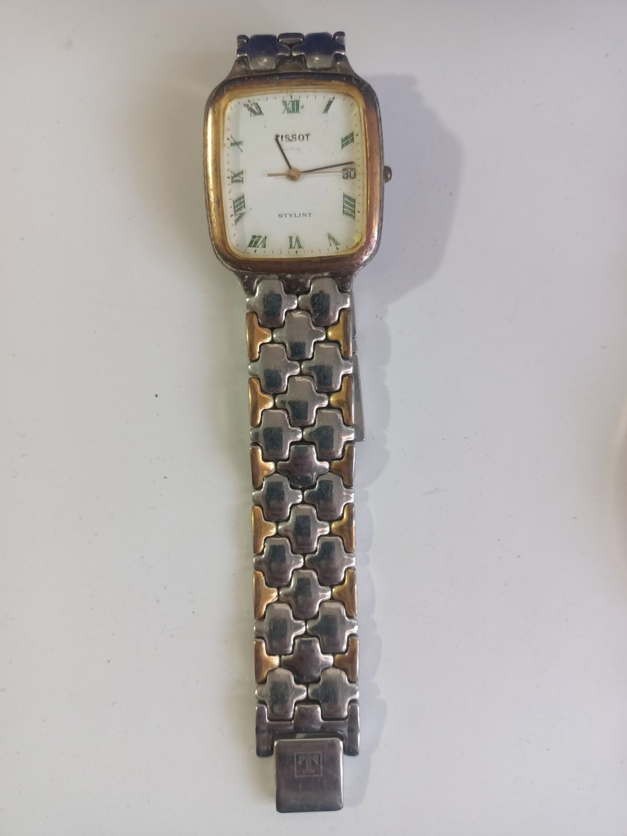 Tissot Watch Women's Ivory Dial Swiss Made Square Japan - Used
