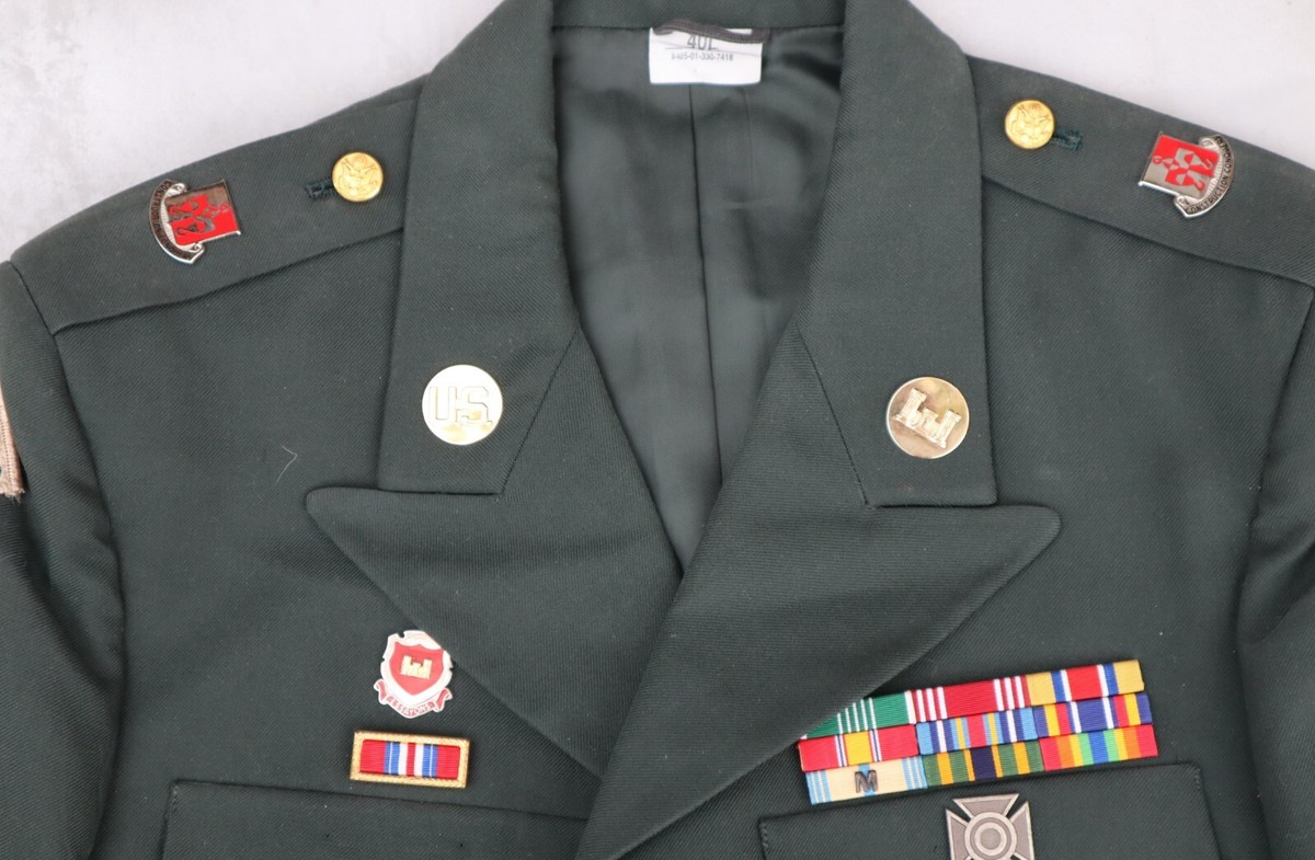 US Army Uniform Sgt patch poly/wool Serge AG489 Coat size