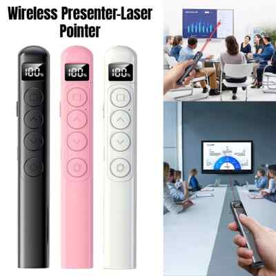 Wireless Presenter Pen Laserpointer PPT Fernbedienung USB Clicker für Strom