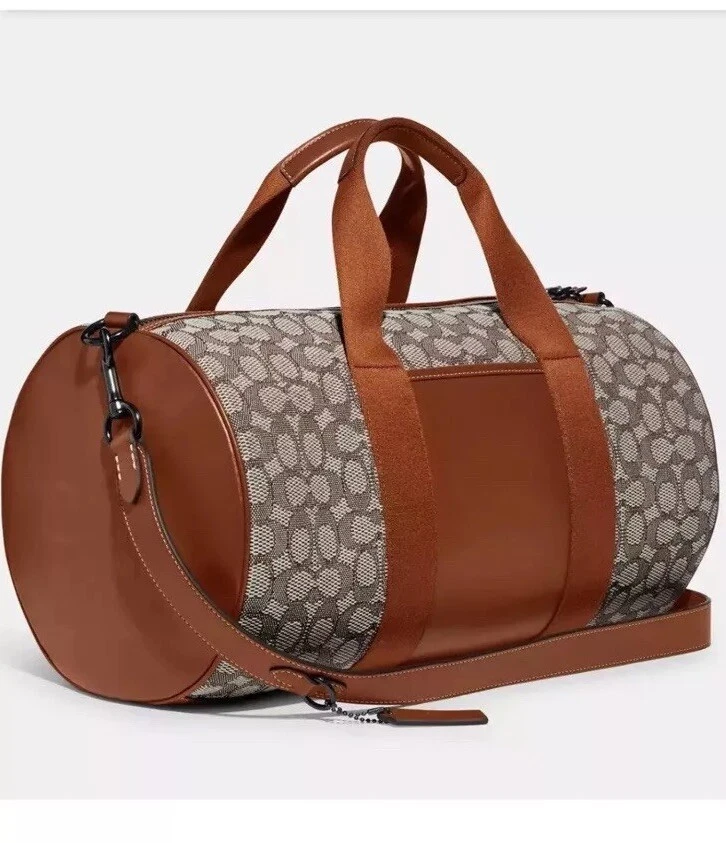 Bolso de viaje Mickey Mouse de cuero jacquard marrón firma Disney X Coach Foto 2 de 4