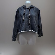 Calvin Klein Jeans Performance Relaxed Cropped Hoodie Gray Size Medium