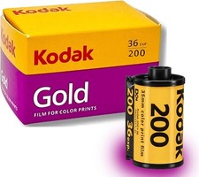 Kodak Gold 200 Color Negative Film ISO 200 35mm 36-Exposures, Exp Aug 2025