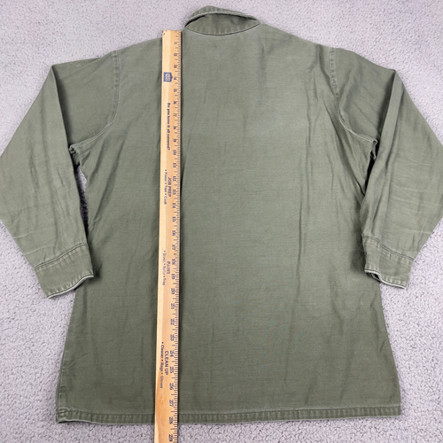 US Army Utility Hemd Herren 15,5 x 31 grün OG 107 Vietnam Ära 60er Satin Vintage - Bild 10 von 12