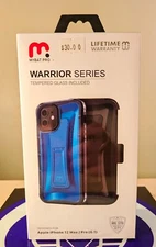 MYBAT PRO WARRIOR SERIES APPLE IPHONE 12 MAX (6.1) CELL PHONE CASE BLUE