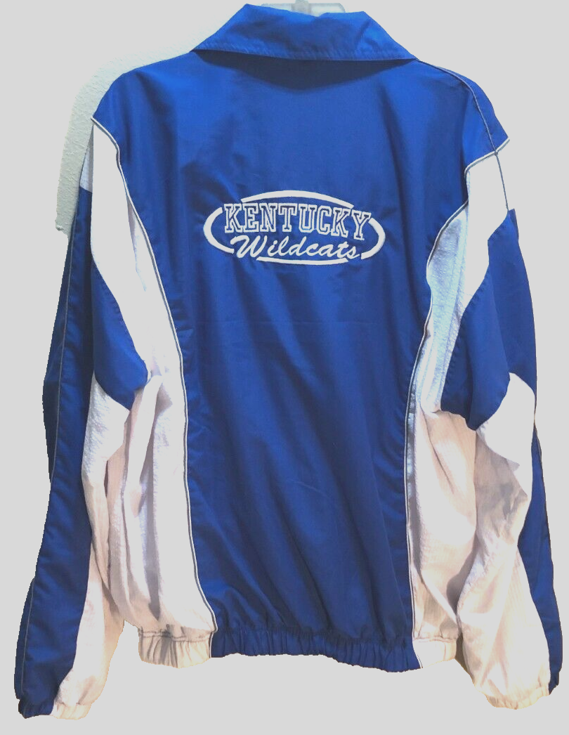 Kentucky Wildcats NCAA Vintage 90s Blue Team Logo SEC Sewn Full Zip Jacket XL