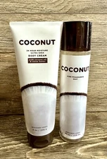 Bath & Body Works Coconut Lotion & Coconut Fragrance Mist Discontinued Coconut