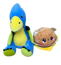 Carl Squishmallow & Hugfun Blue Pterodactyl Plush Set - Rare, Hard to Find!
