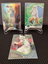 Justin Herbert Card Lot Includes 2021 Green Mosiac, Field Level Select Draft +