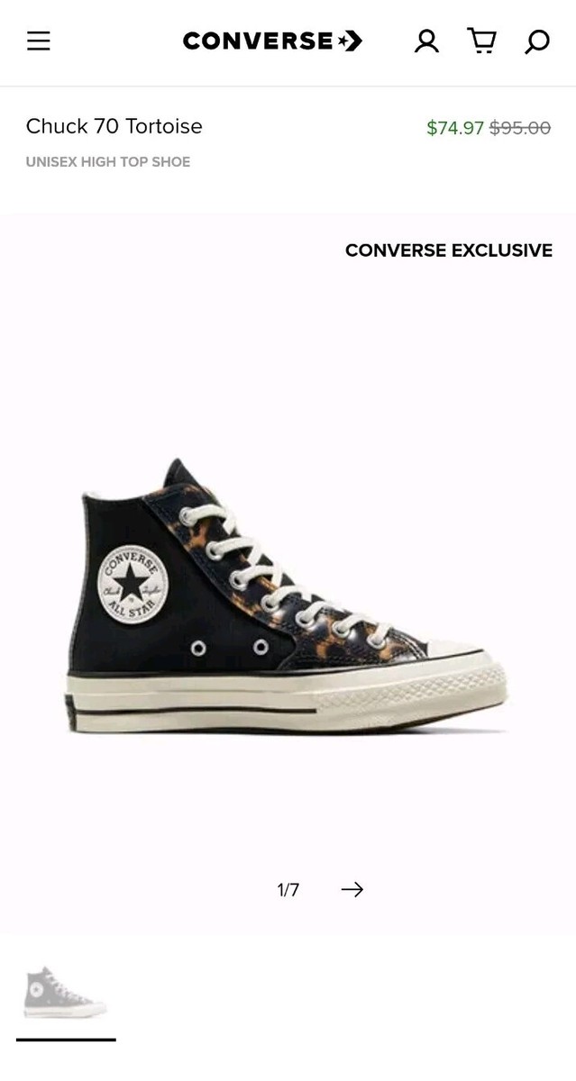 CONVERSE CHUCK 70 Tortoise Unisex Black HI Top