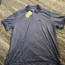 Tommy Bahama Polo Shirt Marlin Heathered Throne Blue SS NEW Med Retail 99.50