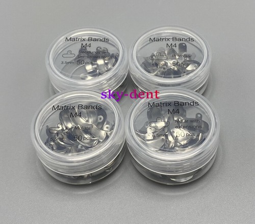 50Pcs Dental Matrix Bands Sectional Contoured Matrices 4 Sizes 3.5/4.5/5.5/6.5mm - Picture 33 of 34