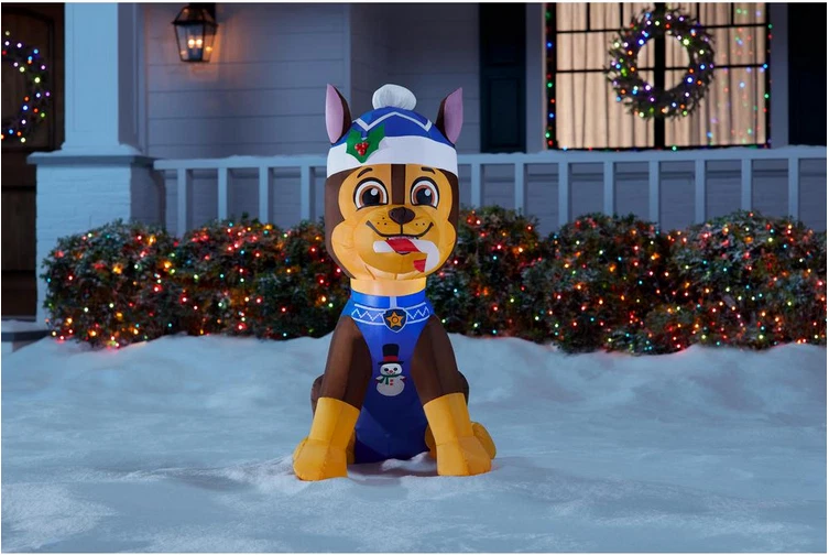 Gemmy 3.5 ft Airblown Paw Patrol Chase In Snowman Sweater Christmas  Inflatable | eBay