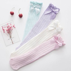 baby girl long socks with bows