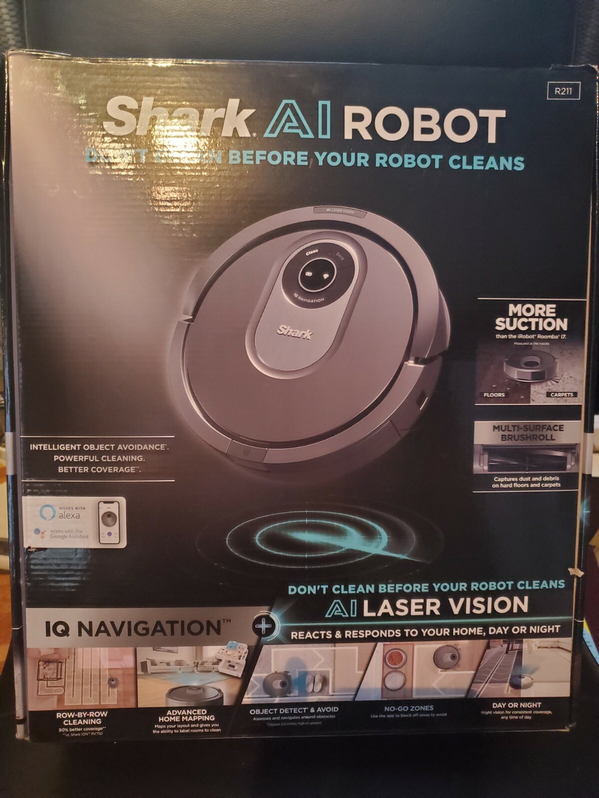 Shark RV2011 AI LIDAR Wi-Fi Robot Vacuum