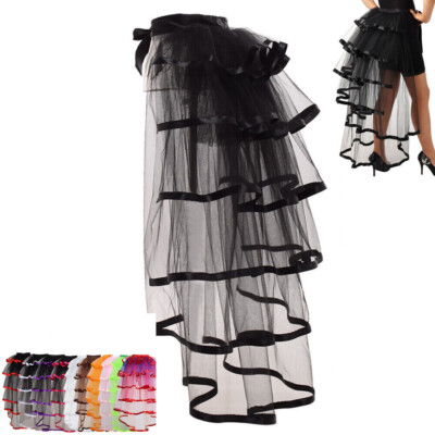 Victorian Steampunk Tie-on Bustle Skirt Gothic Party Tutu Belt Lady Over  Skirt