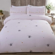 Rapport Bee Mine Bees & Hearts on a Pink Duvet Cover Bedding Set SIZE Double NEW