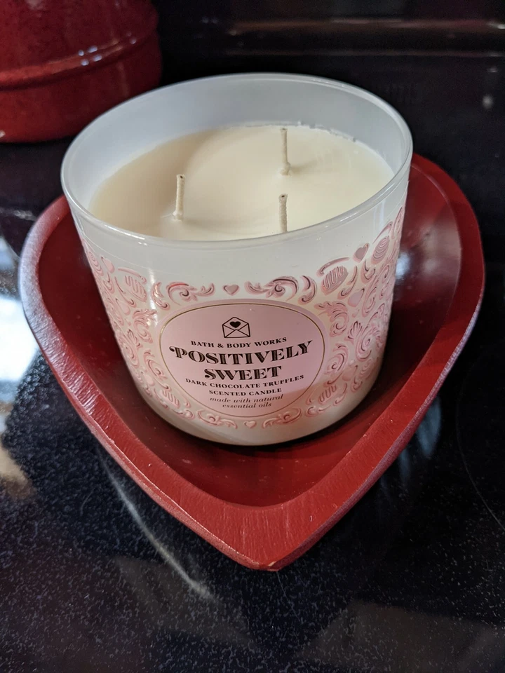 Cuenco o baratija de madera de resina corazón rojo primitivo Farmhouse Country 7"x 7" Foto 2 de 4