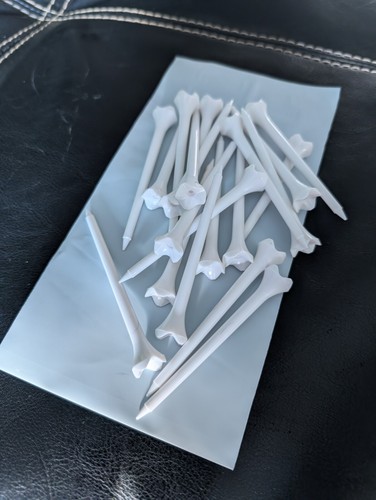 Bamboo 3 1/4 golf tees, white 20-pack - Picture 2 of 3