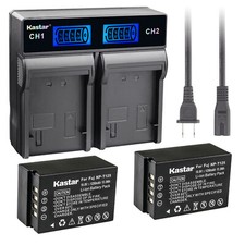 Kastar Charger  2x Battery for Fuji NP-T125 BC-T125 Fujifilm GFX50 GFX100 GFX1